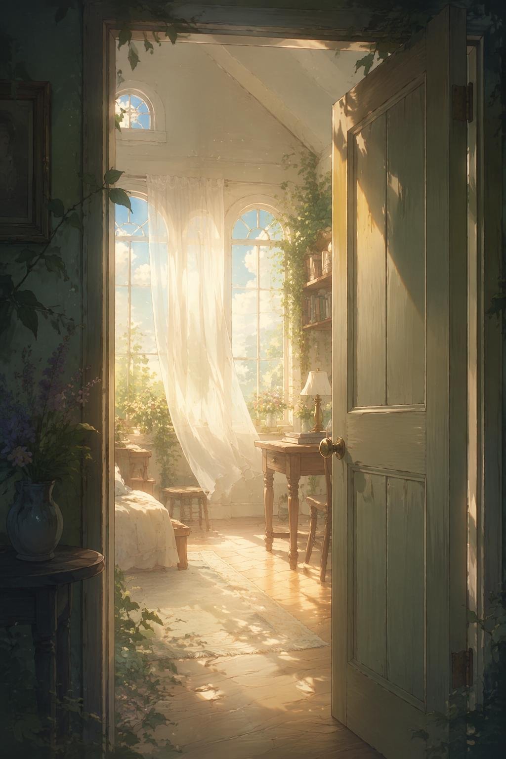 a hidden room in an old house reveals calm, unrecognized possibilities waiting to be discovered